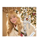 クリスマス☆トナカイ美女（個別スタンプ：1）