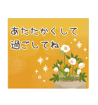 冬のやさしい敬語と挨拶♡お花と多肉植物（個別スタンプ：34）