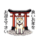 ドット絵 柴犬 新年あけおめ 40種（個別スタンプ：14）