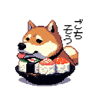 ドット絵 柴犬 新年あけおめ 40種（個別スタンプ：19）