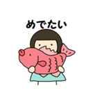 かわいい女の子のスタンプ(年末年始)（個別スタンプ：11）
