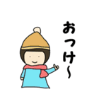 かわいい女の子のスタンプ(年末年始)（個別スタンプ：22）
