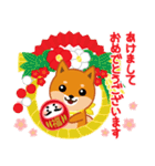 柴犬「ムサシ」52 お正月とクリスマス（個別スタンプ：6）