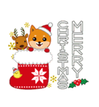 柴犬「ムサシ」52 お正月とクリスマス（個別スタンプ：21）