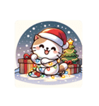 "クリスマス猫の楽しい時間！LINEスタンプ"（個別スタンプ：2）