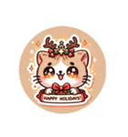 "クリスマス猫の楽しい時間！LINEスタンプ"（個別スタンプ：5）