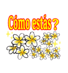 綺麗な花で挨拶(スペイン語)（個別スタンプ：4）