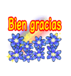 綺麗な花で挨拶(スペイン語)（個別スタンプ：5）