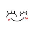 シンプルカオ♡（個別スタンプ：1）