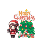 女の子 Merry xmas＆ Happy New year（個別スタンプ：6）