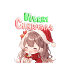 女の子 Merry xmas＆ Happy New year（個別スタンプ：7）