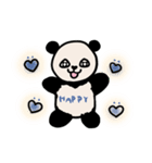 おにぎり目のパンダちゃん（個別スタンプ：1）