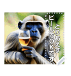 とりあえずビールな酒好きモヒカン猿（個別スタンプ：6）