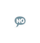 チョークで書いた吹き出し Yes/No（個別スタンプ：3）