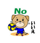 バレーボール犬 イタリア語と日本語（個別スタンプ：5）