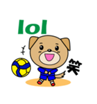 バレーボール犬 イタリア語と日本語（個別スタンプ：25）
