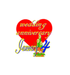 ♥️ポップUP♥️結婚記念日1月1～15日（個別スタンプ：4）