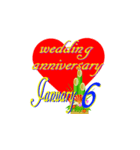 ♥️ポップUP♥️結婚記念日1月1～15日（個別スタンプ：6）