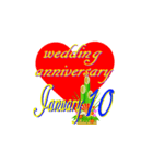 ♥️ポップUP♥️結婚記念日1月1～15日（個別スタンプ：10）