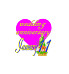 ♥️ポップUP♥️結婚記念日1月1～15日（個別スタンプ：11）