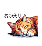 ドット絵 キジトラ 猫 日常会話 40種（個別スタンプ：28）