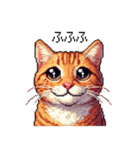 ドット絵 キジトラ 猫 日常会話 40種（個別スタンプ：38）