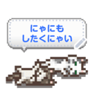 ネコまみれのドット絵メッセージスタンプ（個別スタンプ：7）