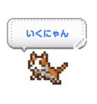 ネコまみれのドット絵メッセージスタンプ（個別スタンプ：12）