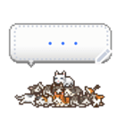 ネコまみれのドット絵メッセージスタンプ（個別スタンプ：16）