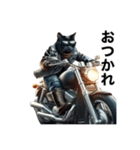 【毎日使える】バイクに乗る猫の返信（個別スタンプ：3）