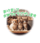 【年末年始＆冬】毎年使える猫スタンプ1（個別スタンプ：3）