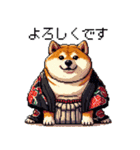 ドット絵 新年を祝う 太っちょ柴犬（個別スタンプ：31）