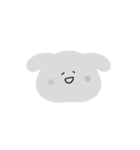 表情豊かなグレーうさちゃん（個別スタンプ：1）