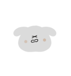 表情豊かなグレーうさちゃん（個別スタンプ：3）