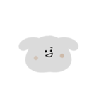 表情豊かなグレーうさちゃん（個別スタンプ：5）
