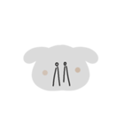 表情豊かなグレーうさちゃん（個別スタンプ：20）