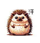 ドット絵 ハリネズミ 日常会話 40種（個別スタンプ：13）