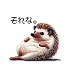 ドット絵 ハリネズミ 日常会話 40種（個別スタンプ：26）