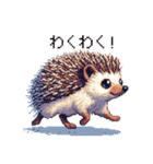 ドット絵 ハリネズミ 日常会話 40種（個別スタンプ：31）