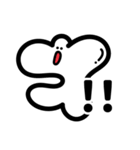 白くて陽気なキャラクタースタンプ（個別スタンプ：5）