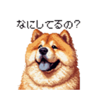 ドット絵 チャウチャウ 日常会話 40種（個別スタンプ：32）