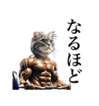 【毎日使える】マッスルキャット〜筋肉猫〜（個別スタンプ：22）