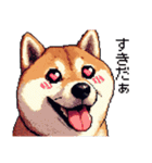 大好きを伝える柴犬 ドット絵 40種 すき（個別スタンプ：2）