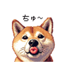 大好きを伝える柴犬 ドット絵 40種 すき（個別スタンプ：3）