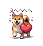 大好きを伝える柴犬 ドット絵 40種 すき（個別スタンプ：19）