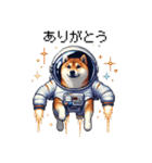 宇宙な柴犬 ドット絵 日常会話 40種（個別スタンプ：9）