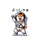 宇宙な柴犬 ドット絵 日常会話 40種（個別スタンプ：22）