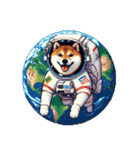 宇宙な柴犬 ドット絵 日常会話 40種（個別スタンプ：27）