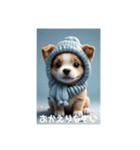 Baby animal winter【挨拶＆応援】（個別スタンプ：1）