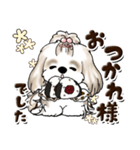 シーズー犬 (ロン毛)『お祝い・喜び』（個別スタンプ：27）